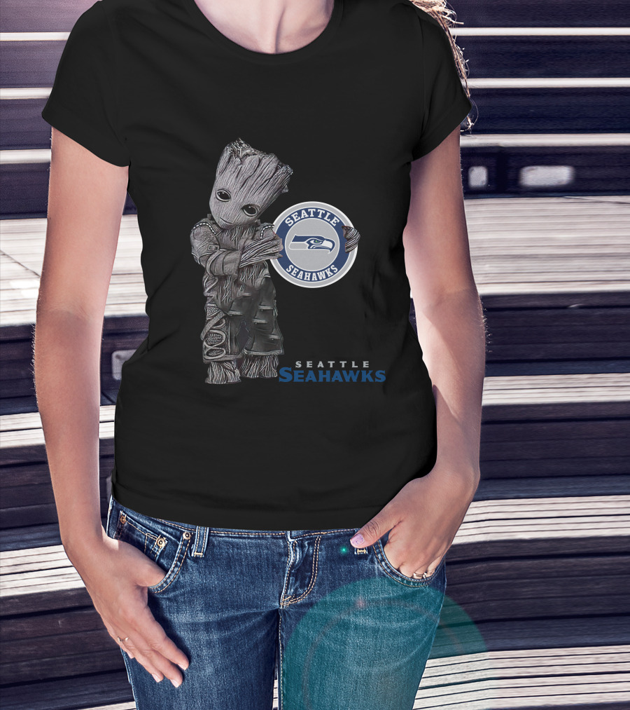 Seattle Seahawks Groot Holding Team T-Shirt