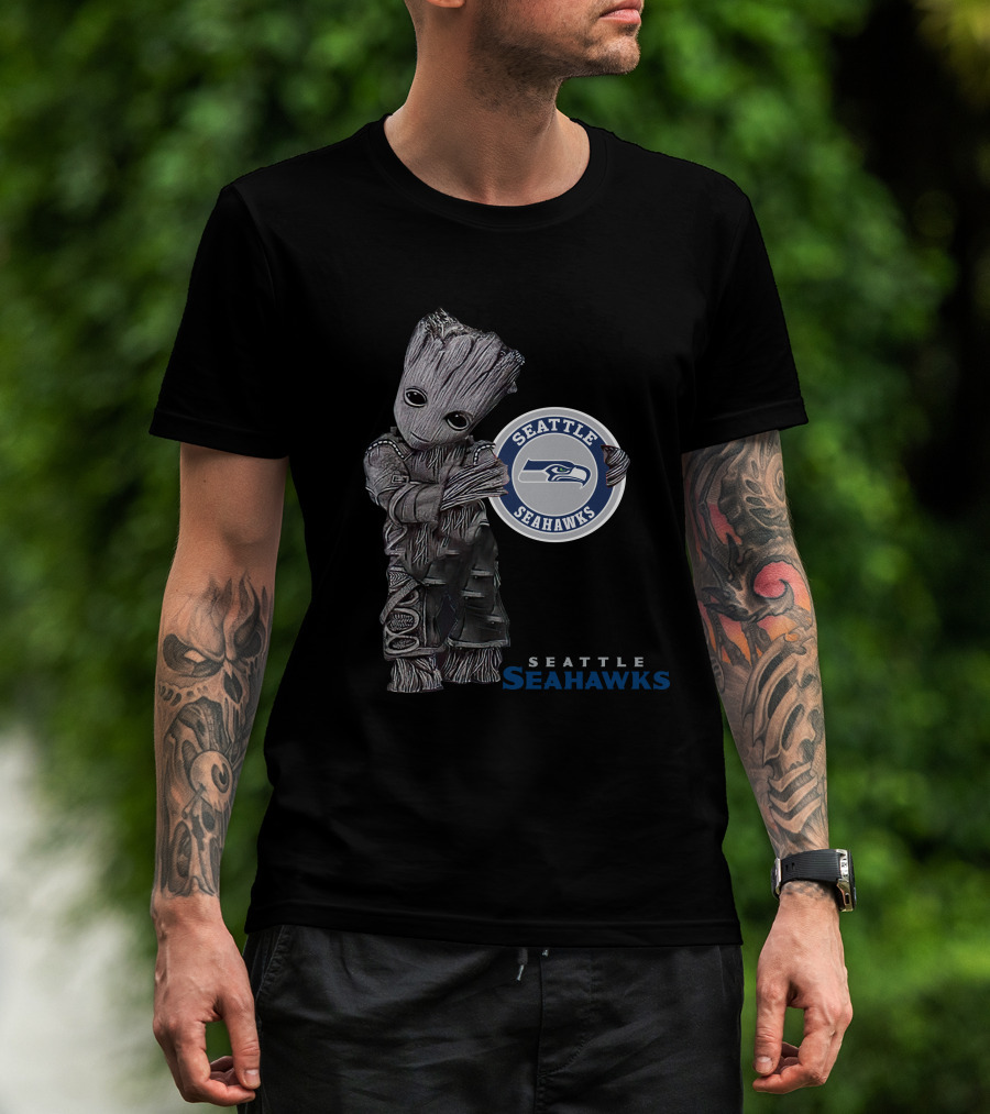 Seattle Seahawks Groot Holding Team T-Shirt