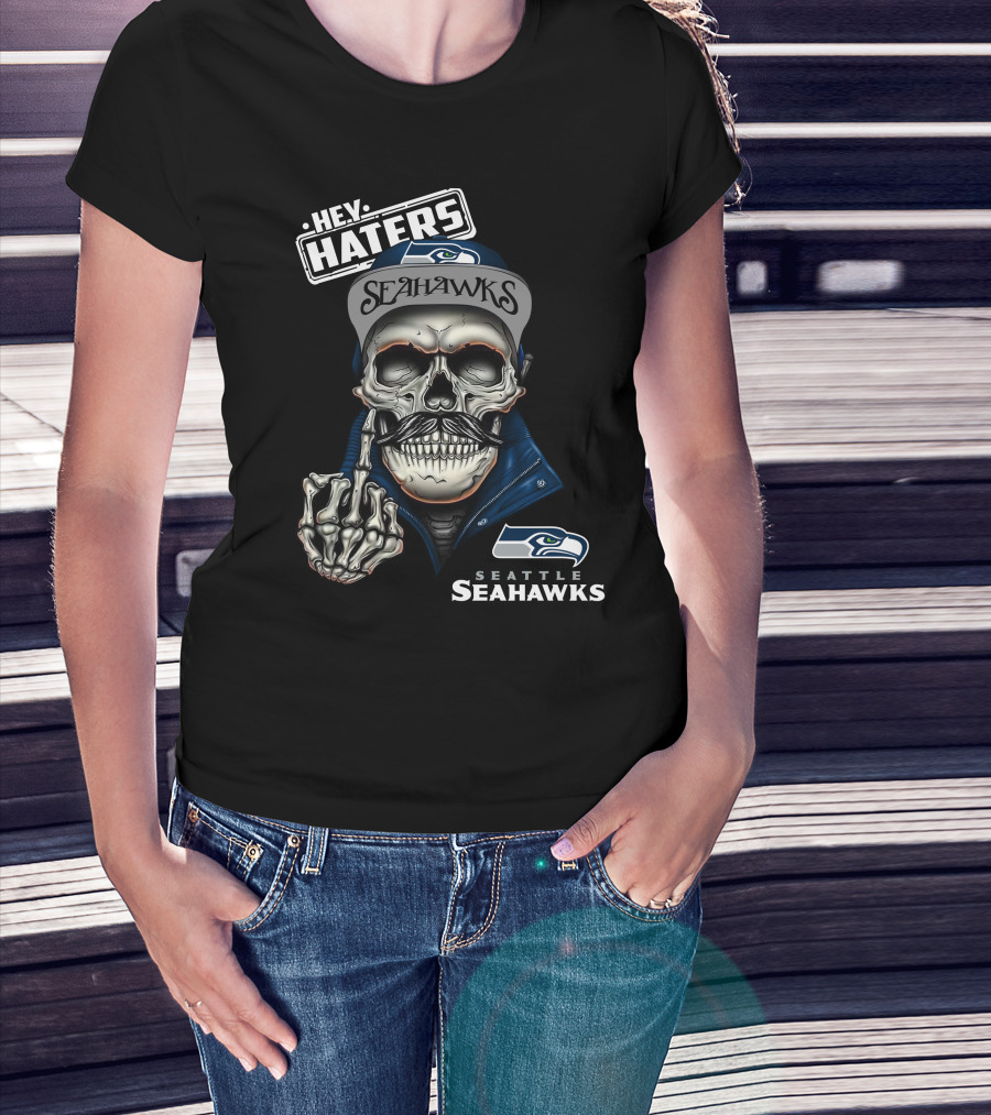Seattle Seahawks Hey Haters Skeleton T-Shirt
