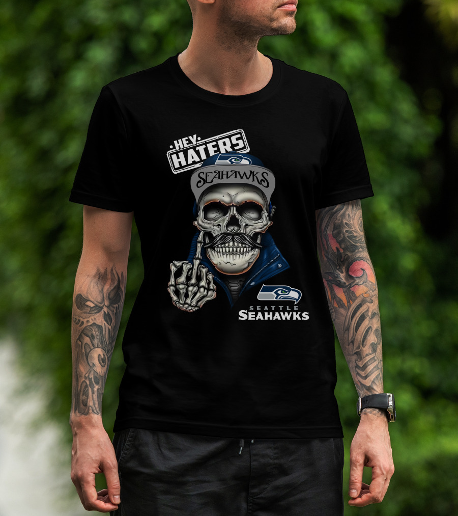 Seattle Seahawks Hey Haters Skeleton T-Shirt
