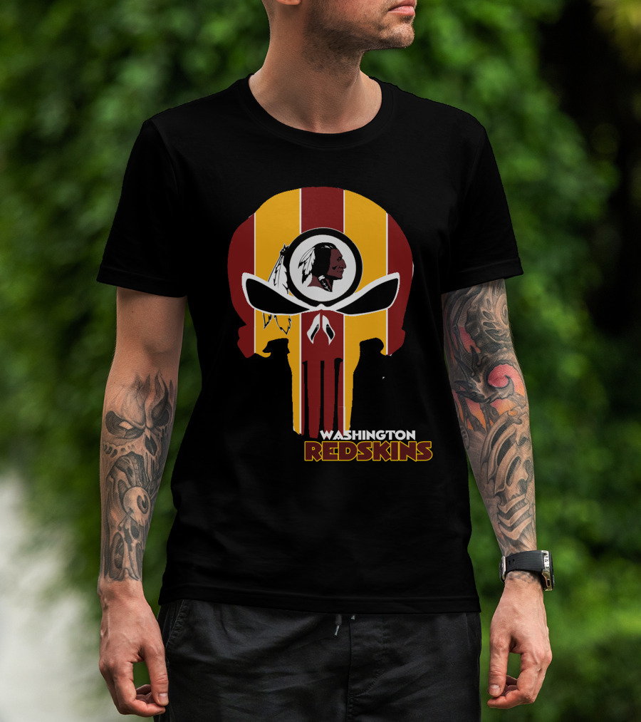 Washington Redskins Punisher Skull T-Shirt
