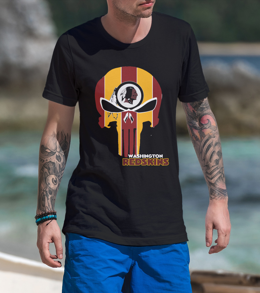 Washington Redskins Punisher Skull T-Shirt