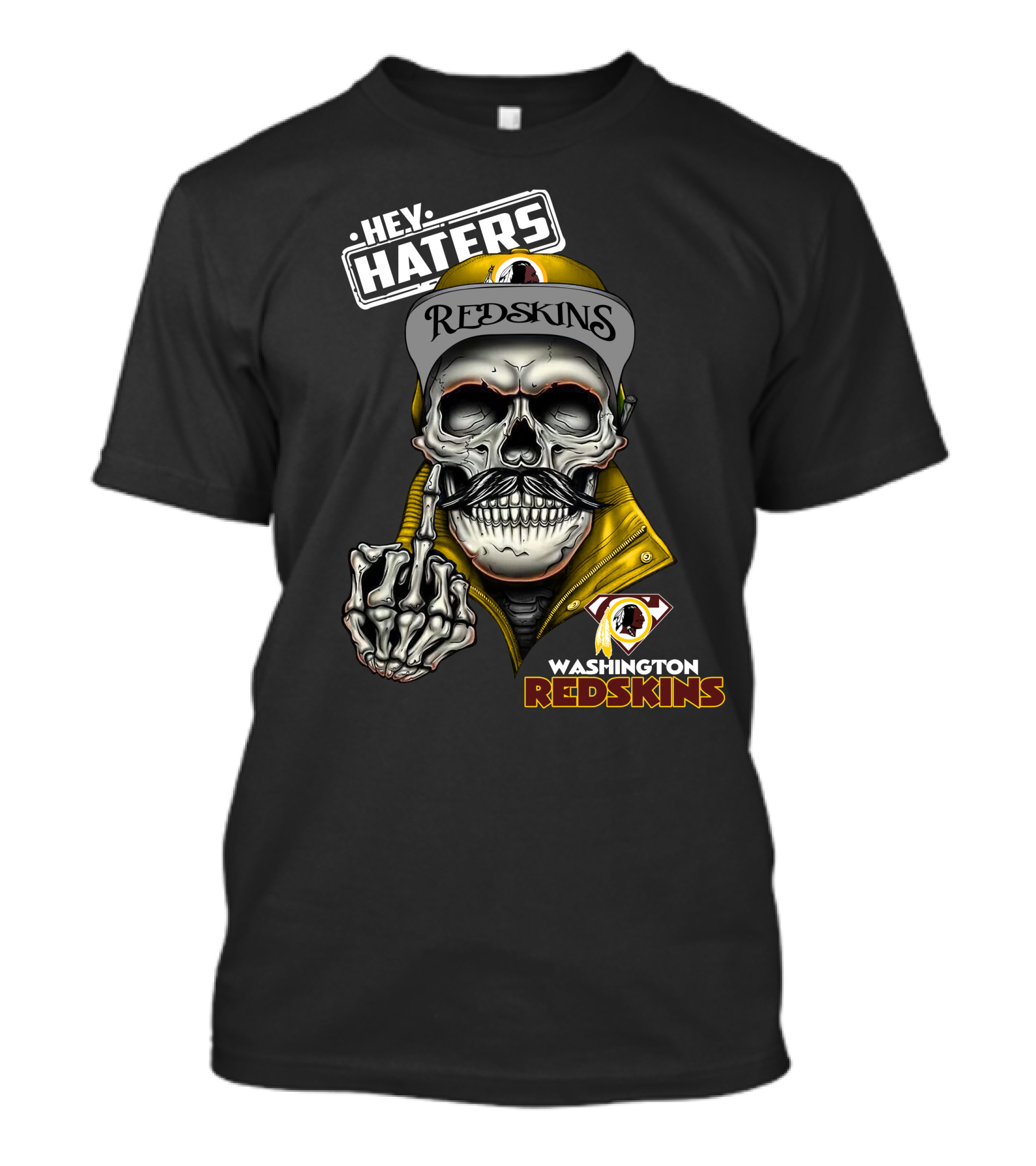 Hey Haters Washington Redskins Skull T-Shirt
