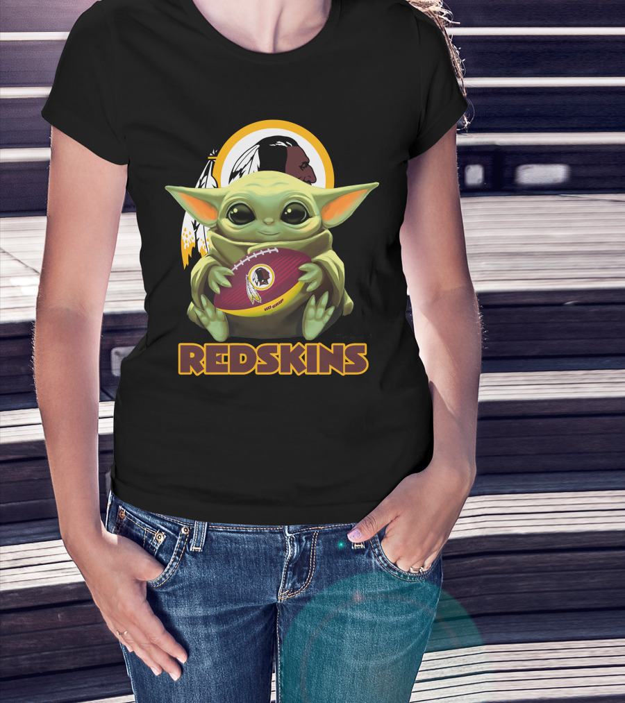 Redskins Football With Baby Grogu T-Shirt