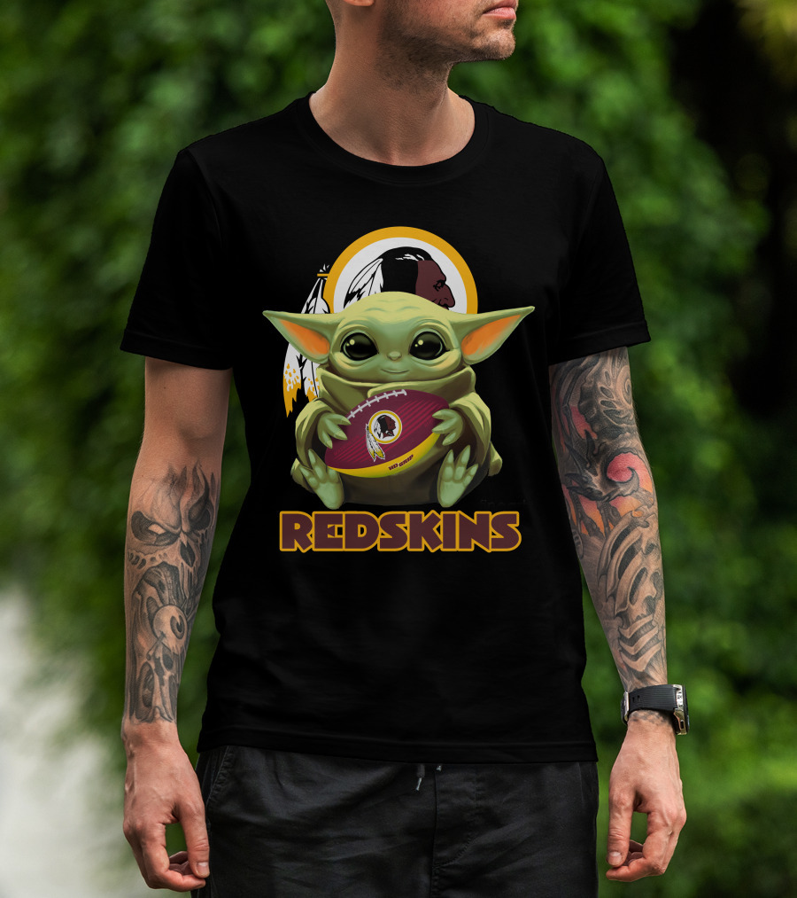 Redskins Football With Baby Grogu T-Shirt