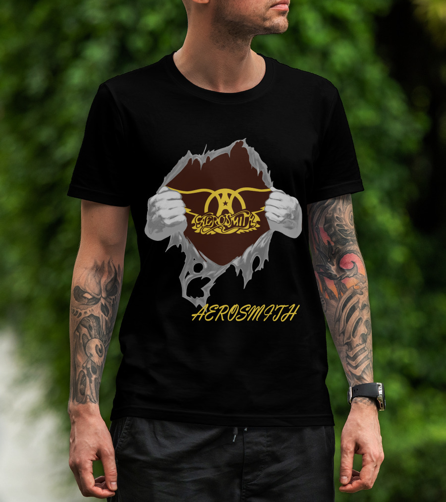 Aerosmith Logo Ripped T-Shirt