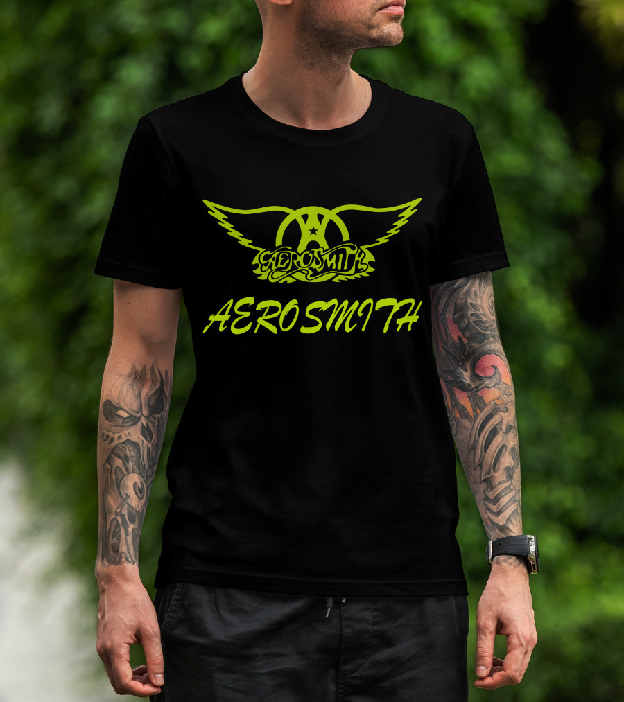 Aerosmith Logo Neon Winged T-Shirt