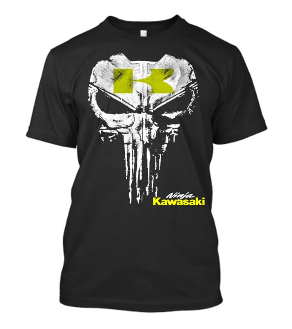 Kawasaki Ninja Skull Punisher Style T-Shirt