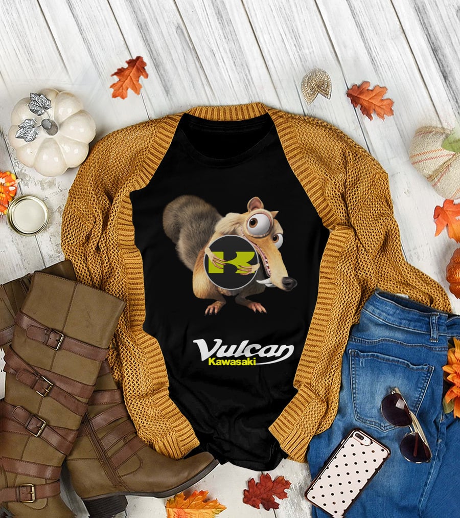 Vulcan Kawasaki Character Embracing T-Shirt