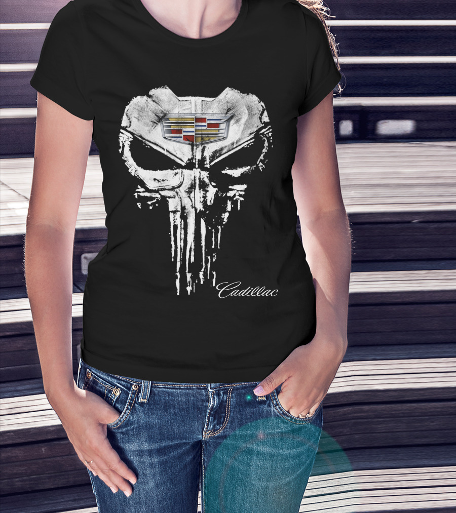 Cadillac Punisher Logo Design Cad07 T-Shirt
