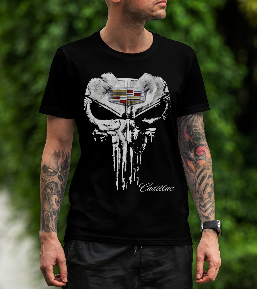 Cadillac Punisher Logo Design Cad07 T-Shirt