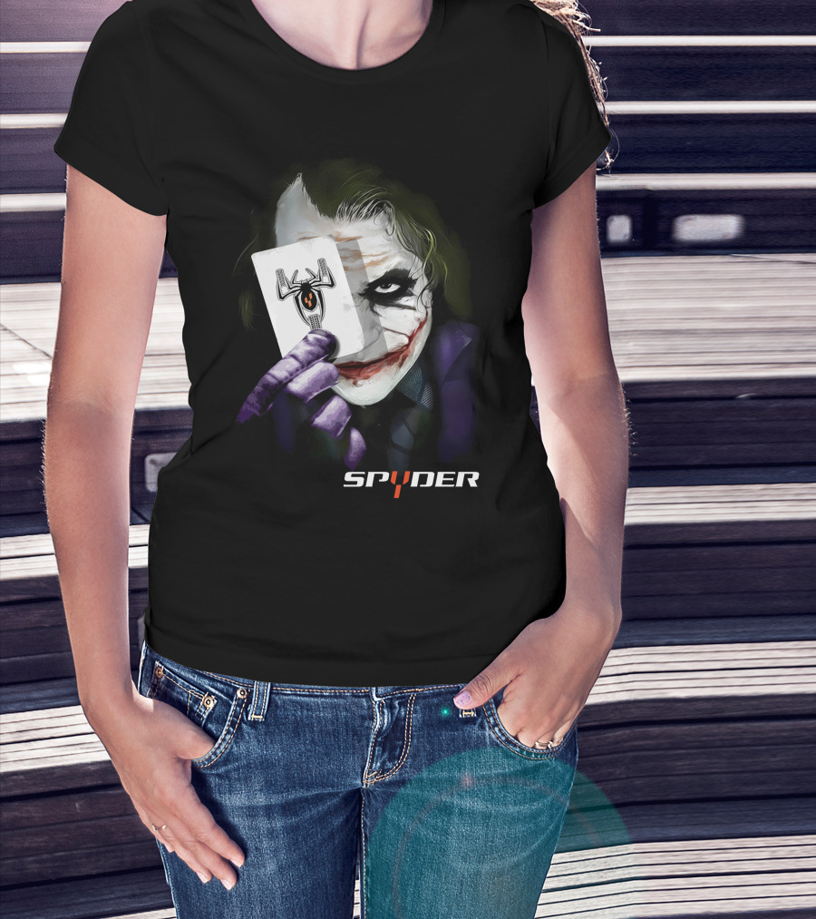 Spyder Joker Playing Card Dark Theme T-Shirt