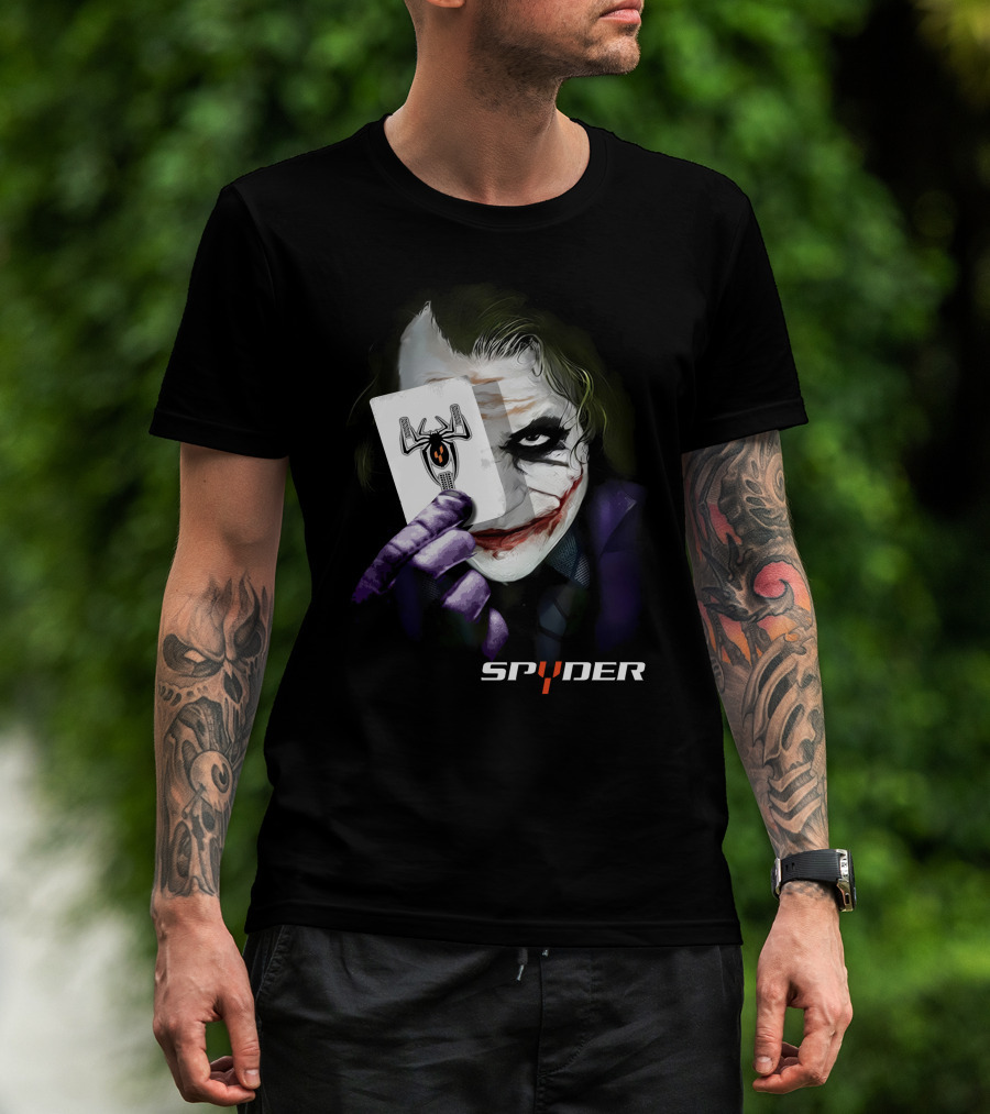 Spyder Joker Playing Card Dark Theme T-Shirt