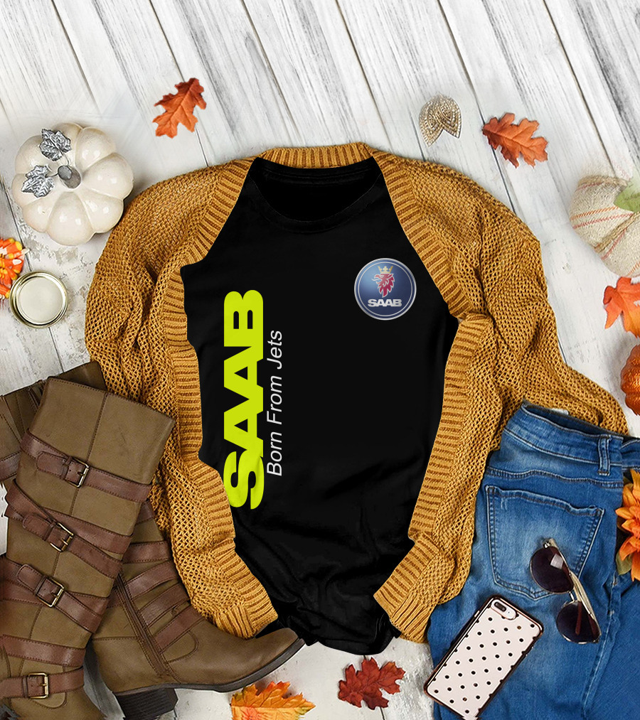Saab Born From Jets Logo T-Shirt