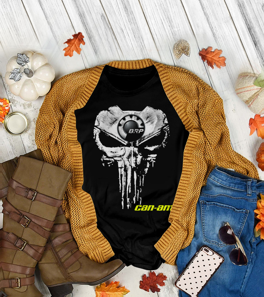 Brp Can-Am Skull Punisher Style T-Shirt