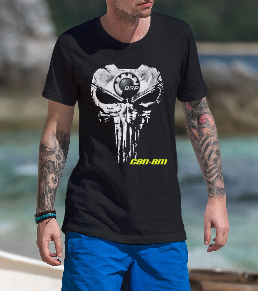 Brp Can-Am Skull Punisher Style T-Shirt