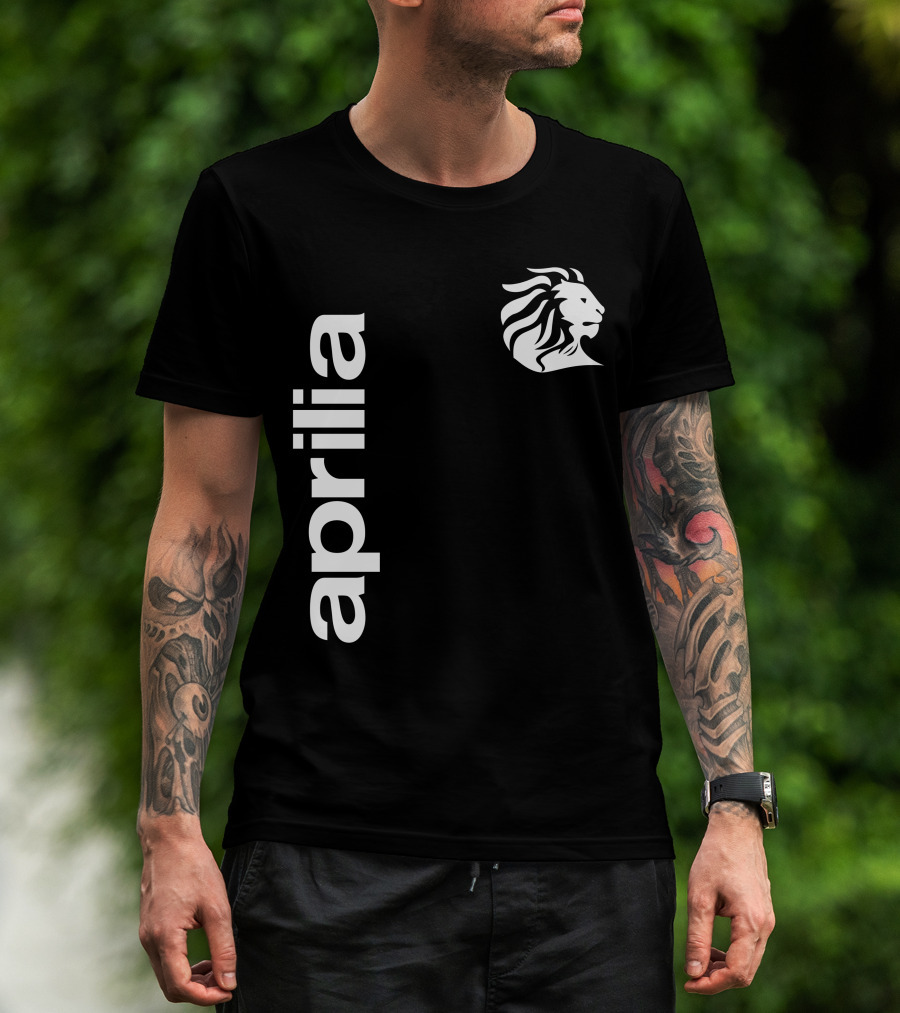 Aprilia 01 Lion Motif Vertical T-Shirt