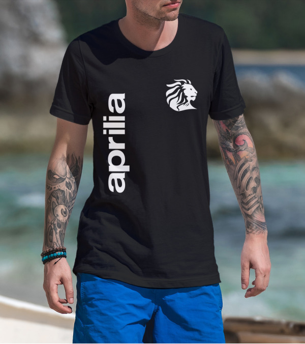 Aprilia 01 Lion Motif Vertical T-Shirt