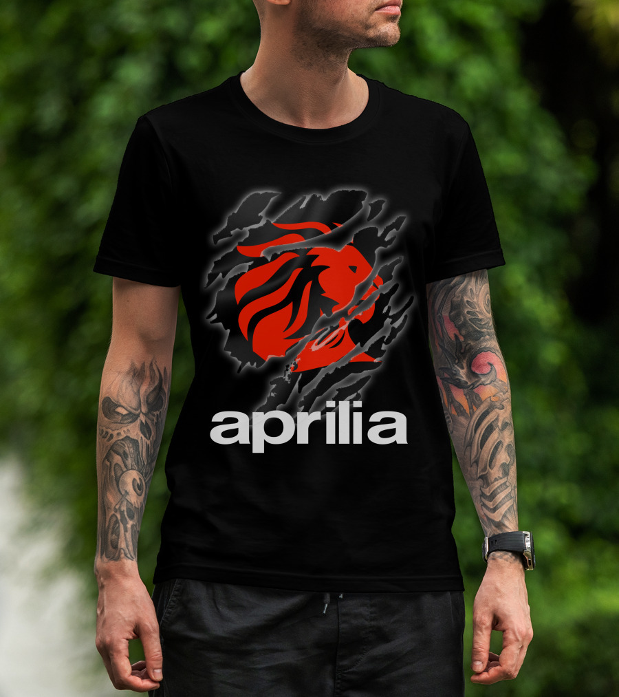 Aprilia Lion Claw Ripped T-Shirt