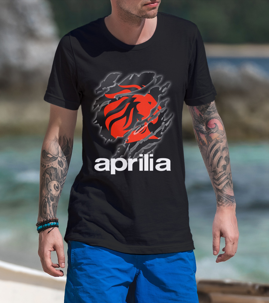 Aprilia Lion Claw Ripped T-Shirt