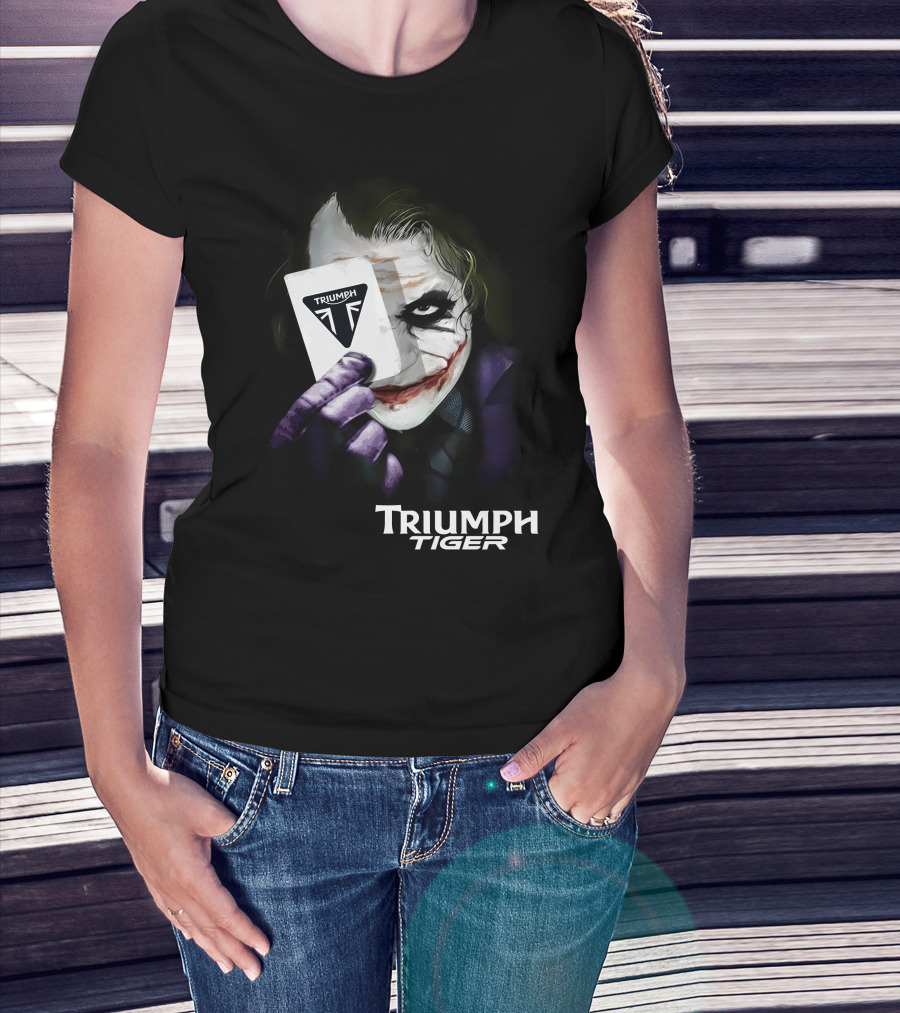 Triumph Tiger Joker Playing Card T-Shirt