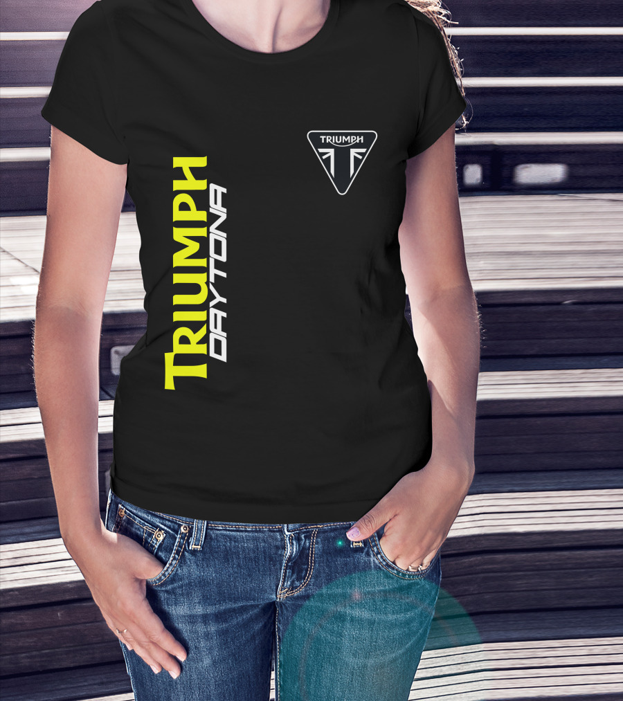 Triumph Daytona 01 Vertical Logo And Badge T-Shirt