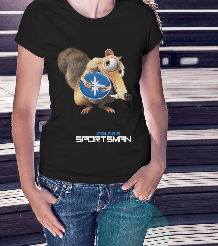 Polaris Sportsman Scrat Holding Compass T-Shirt