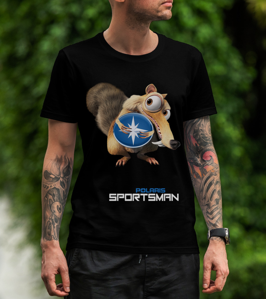 Polaris Sportsman Scrat Holding Compass T-Shirt