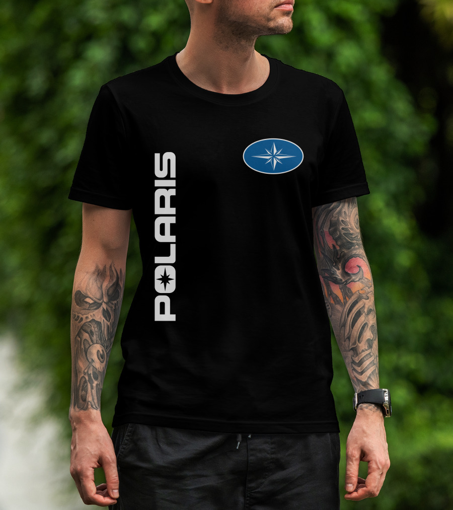 Polaris Star Logo Blue Oval T-Shirt