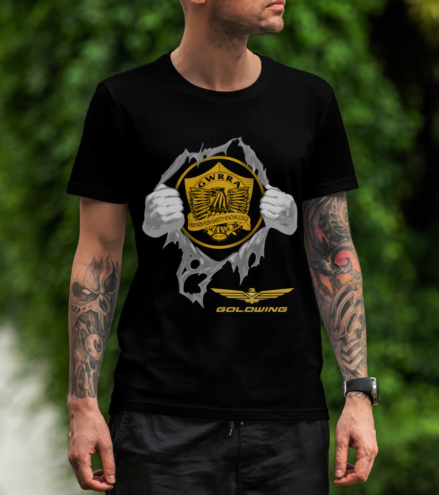 Gwrra Goldwing Friends Fun Safety Knowledge Est. 1977 Eagle T-Shirt