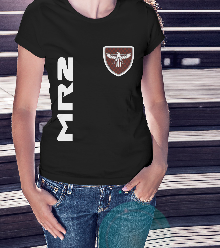 Mr2 03 Eagle Emblem Racing Checkerboard Crest T-Shirt