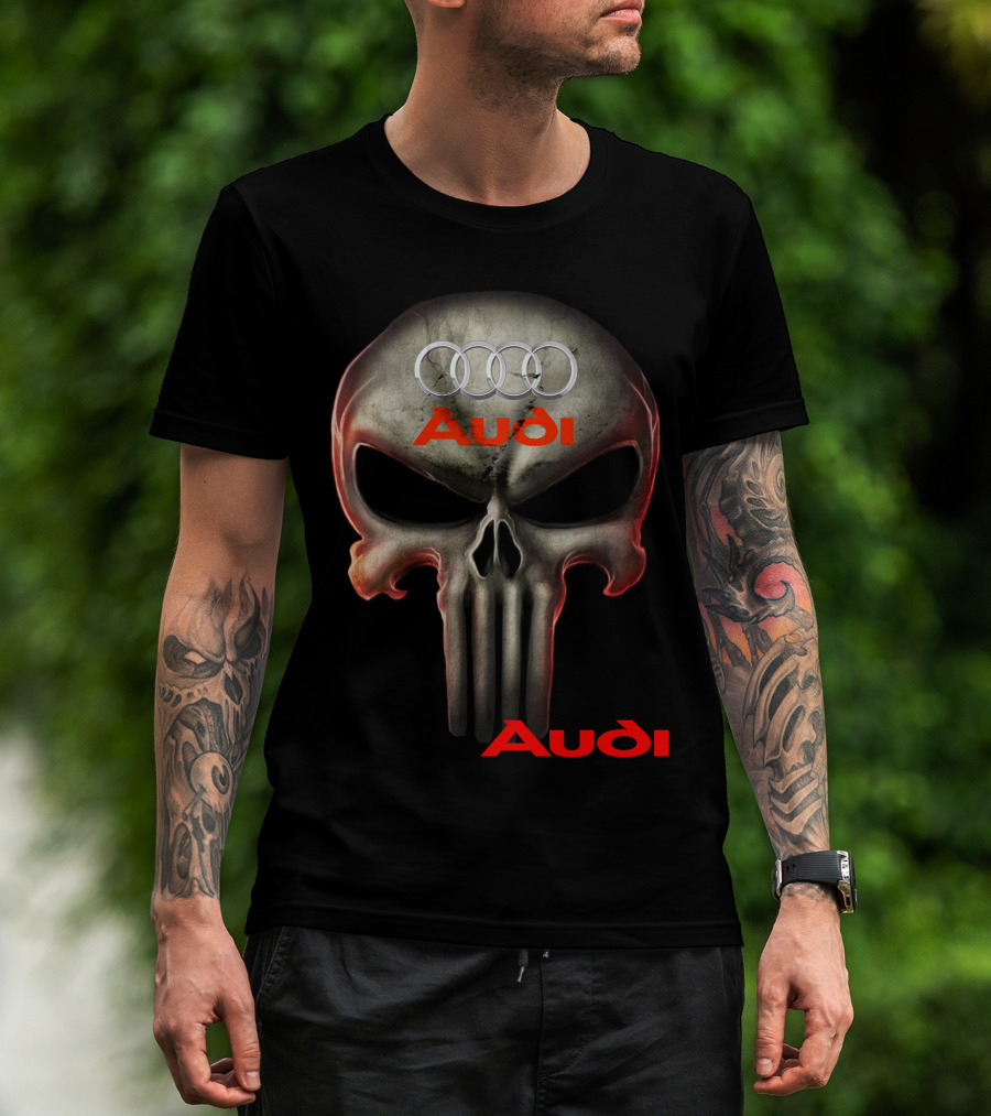 Audi Skull 08 Rings T-Shirt