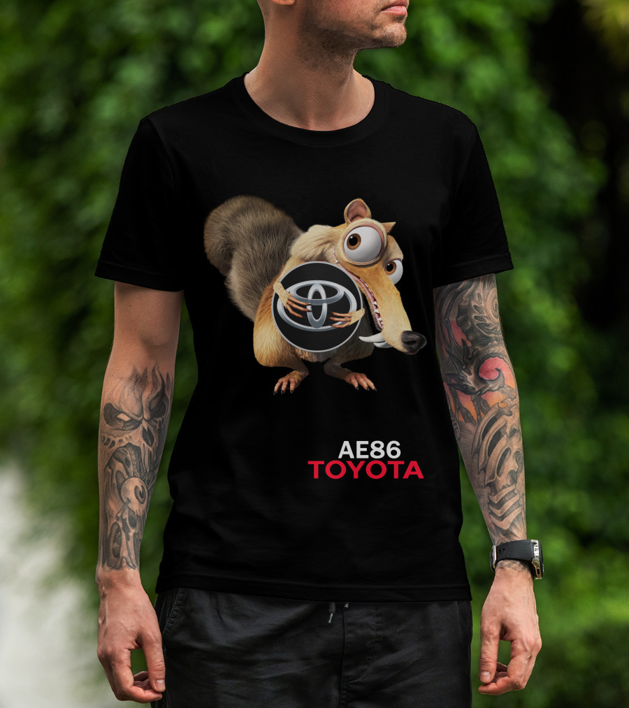 Ae86 Toyota 05 Ice Age Scrat Holding T-Shirt