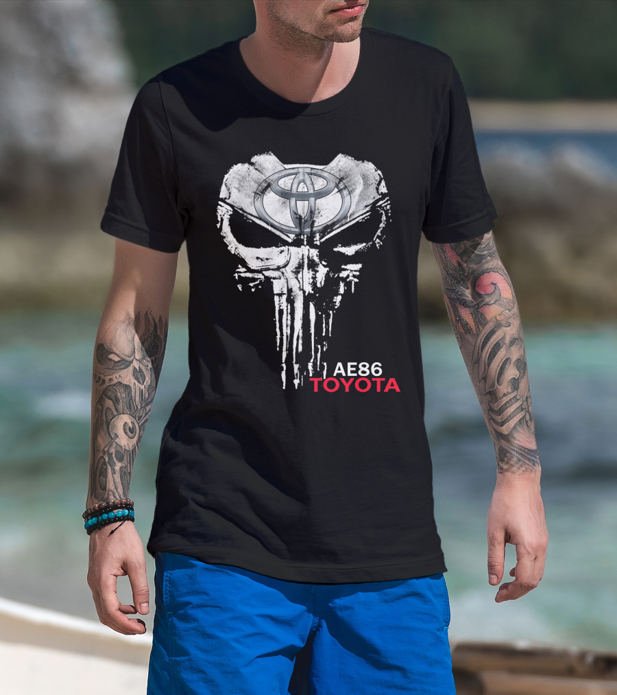 Ae86 Toyota Punisher Skull T-Shirt