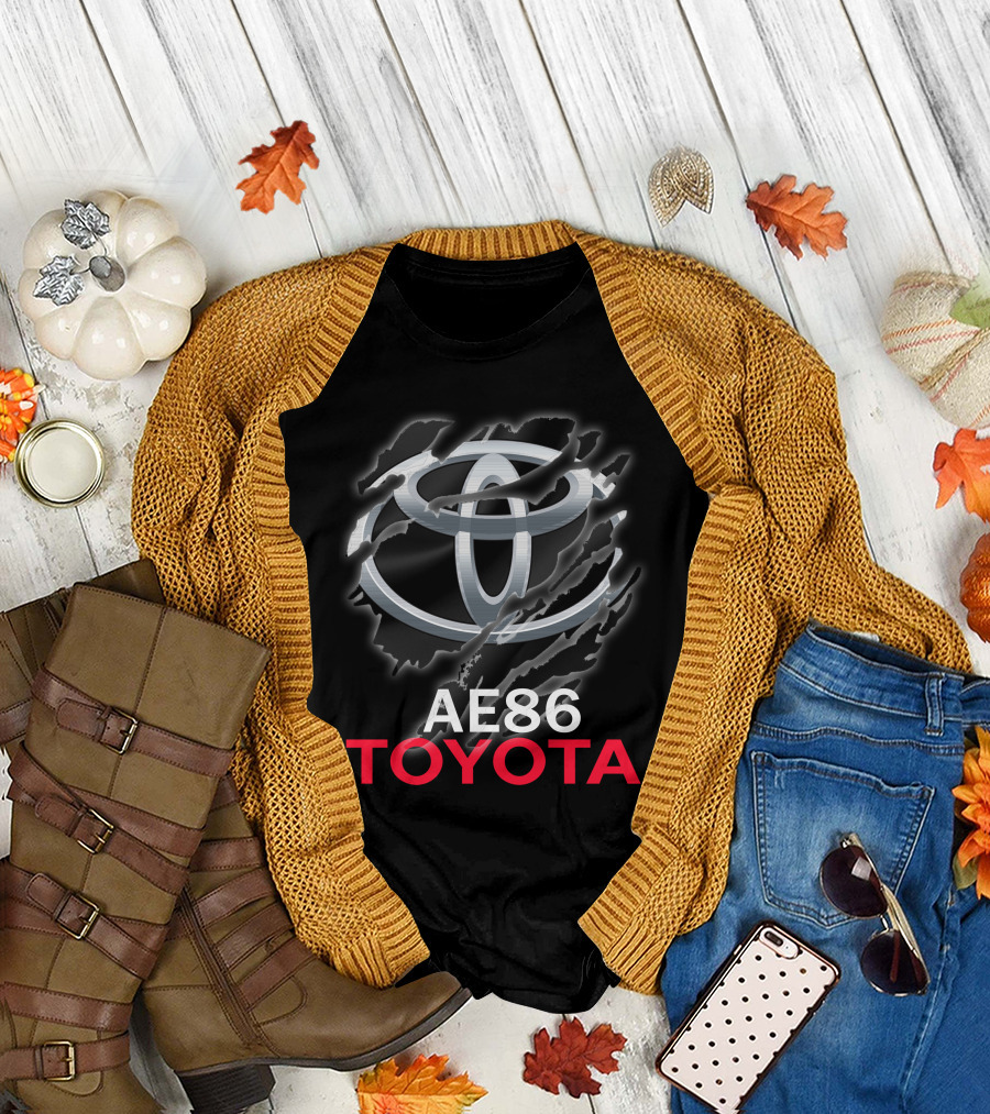Ae86 Toyota Logo Ripped Effect T-Shirt
