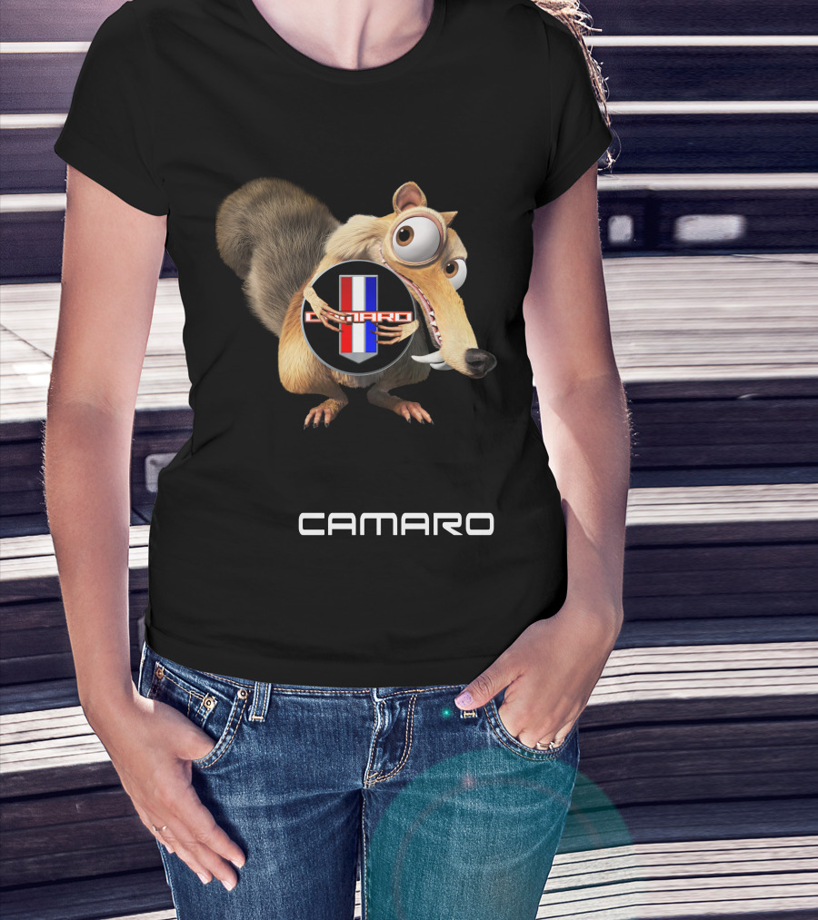 Camaro 08 Ice Age Scrat Character Motif T-Shirt