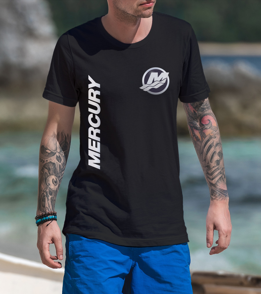 Mercury Marine 07 Logo With Stylized M And Waves T-Shirt