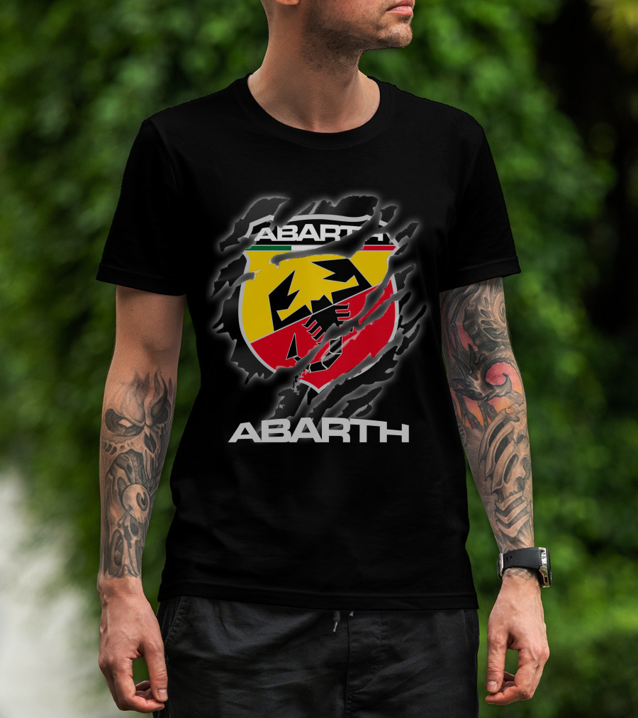 Abarth Logo Torn Claw Marks Racing T-Shirt