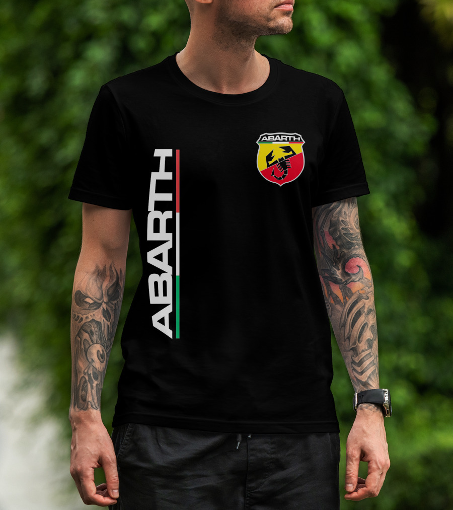 Abarth Logo With Italian Flag Colors And Scorpion T-Shirt