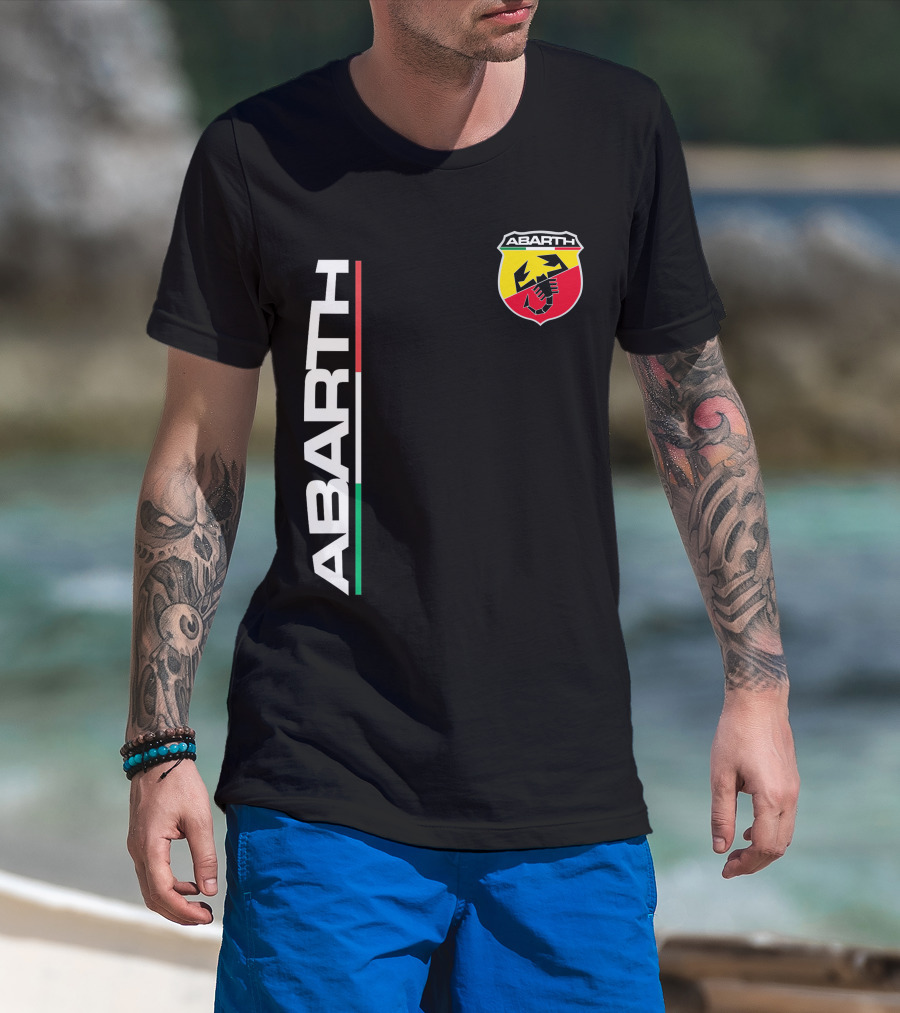 Abarth Logo With Italian Flag Colors And Scorpion T-Shirt