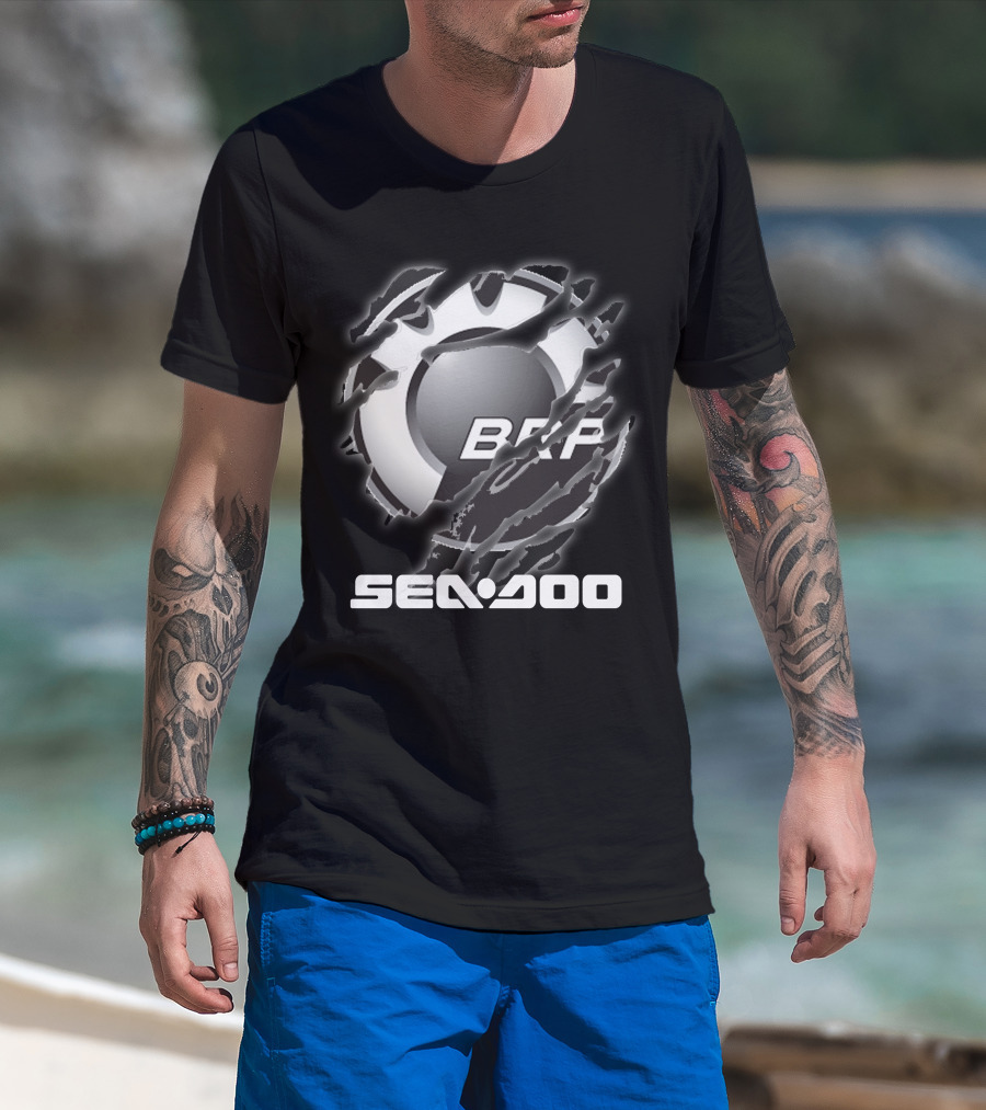 Brp Sea-Doo Logo Ripped Claw Marks T-Shirt