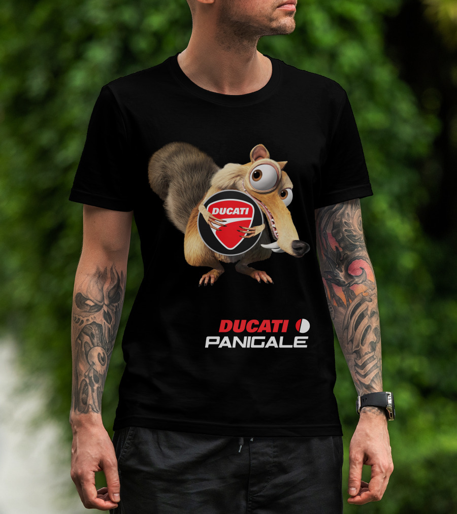 Ducati Panigale 04 With Animated Squirrel T-Shirt