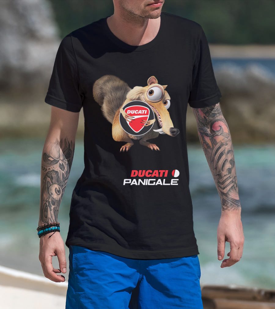 Ducati Panigale 04 With Animated Squirrel T-Shirt