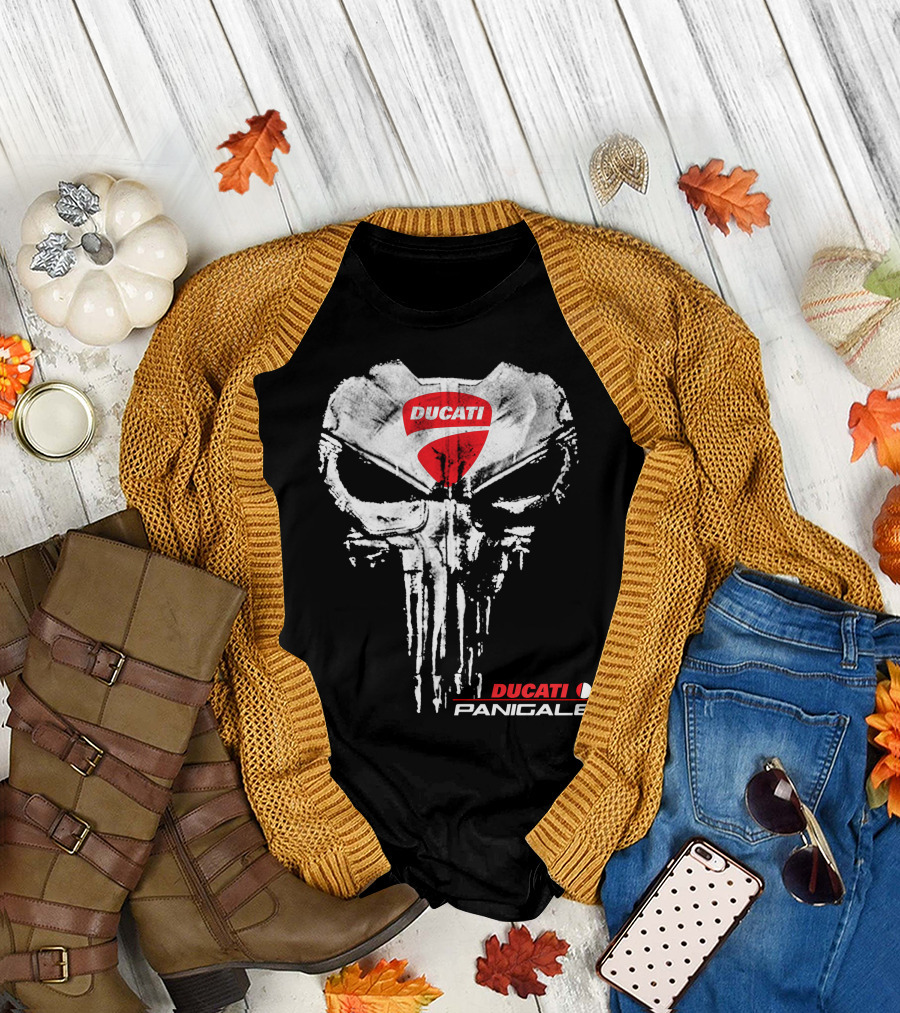 Ducati Panigale Skull Design Ducati T-Shirt