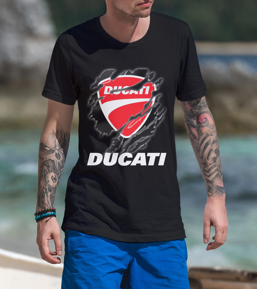 Ducati Logo Red Shield Moto Enthusiast T-Shirt
