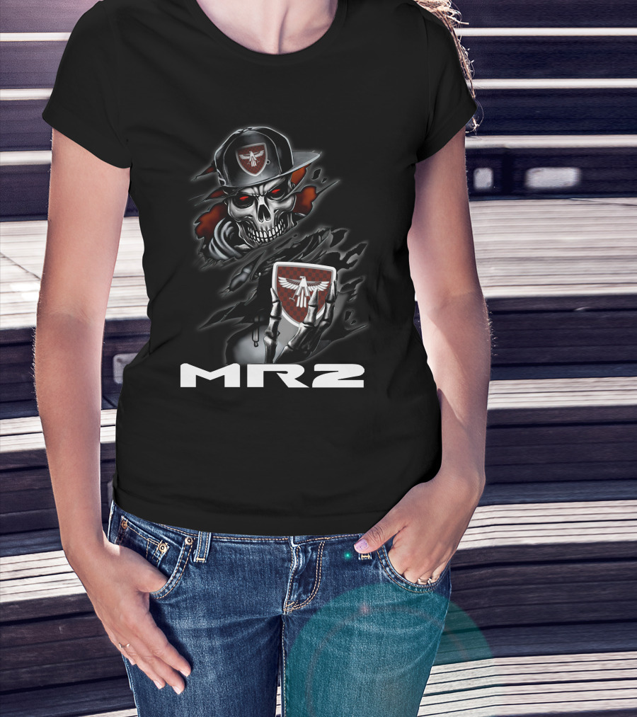 Mr2 Grim Reaper Skull With Shield T-Shirt