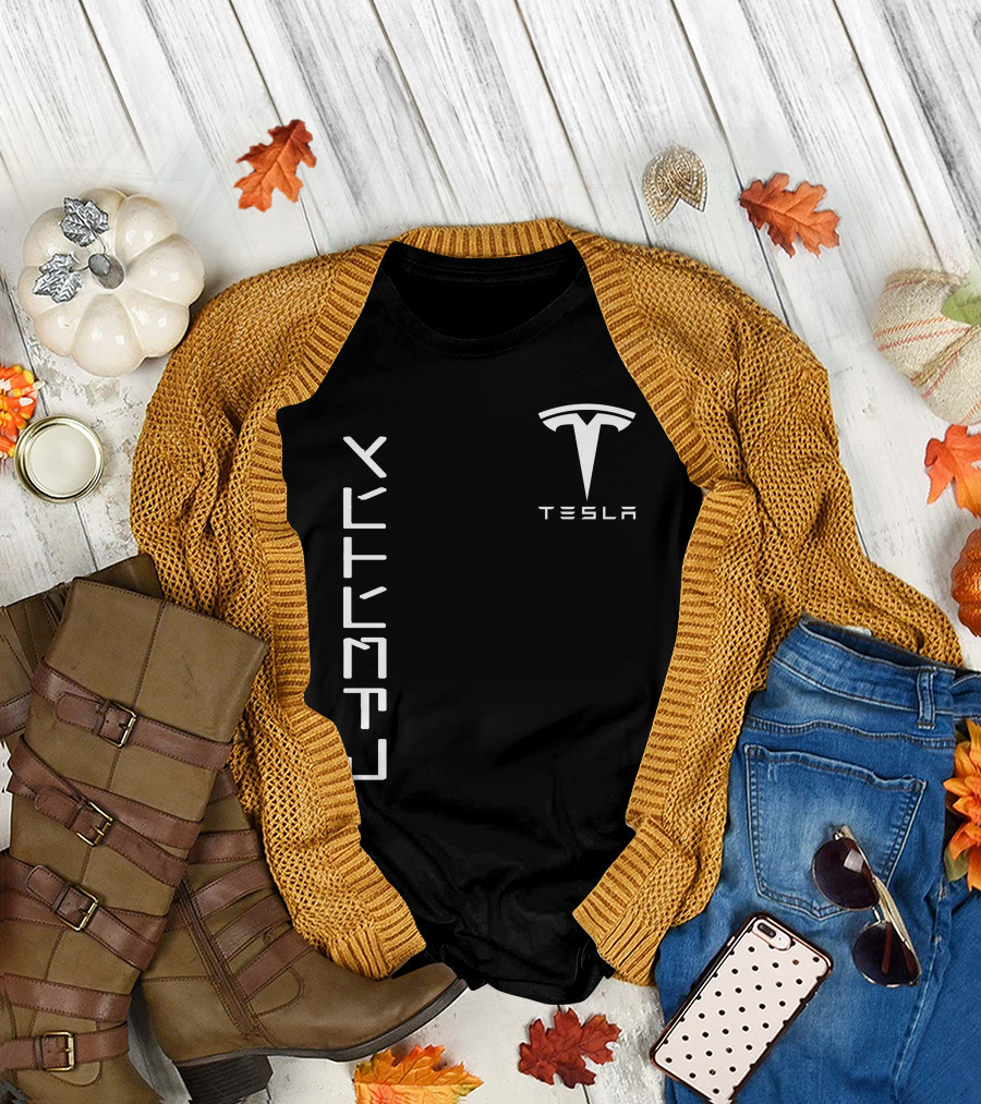 Tesla Cyb10 Futuristic Typography T-Shirt