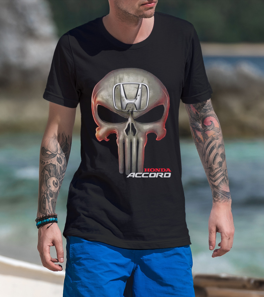 Honda Accord Punisher Skull T-Shirt