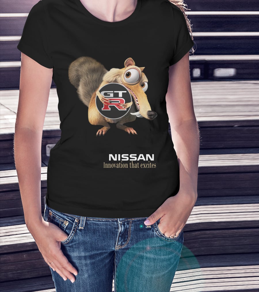 Nissan Gt-R Innovation That Excites Ice Age Scrat Crossover T-Shirt