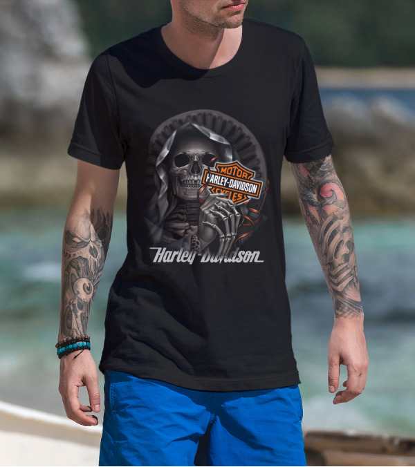 Harley Davidson Motorcycles Skeleton Reaper T-Shirt